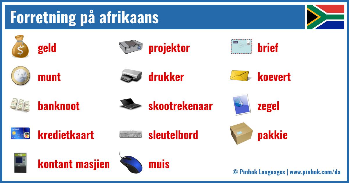 Forretning på afrikaans