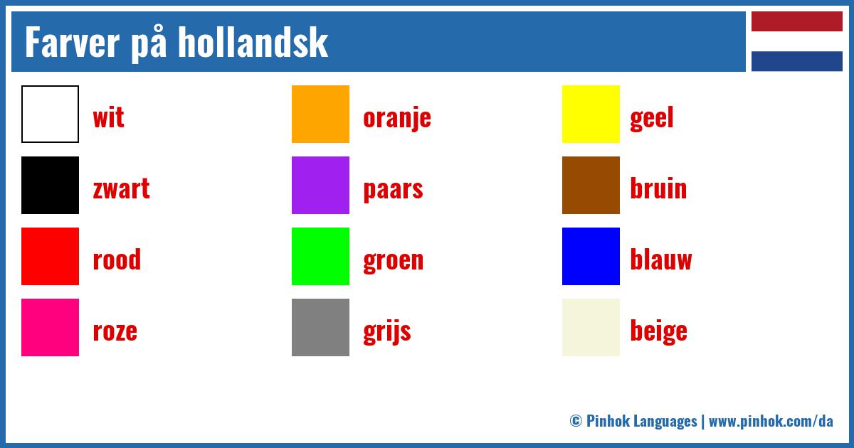 Farver på hollandsk