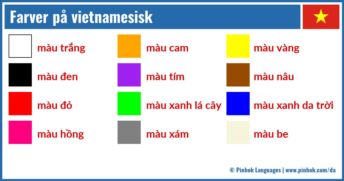 Farver på vietnamesisk