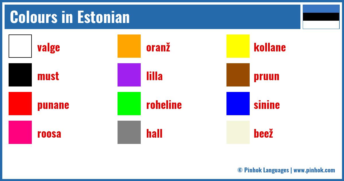 Colours in Estonian