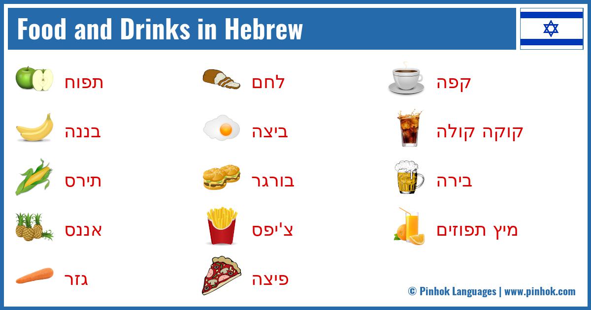 Food and Drinks in Hebrew