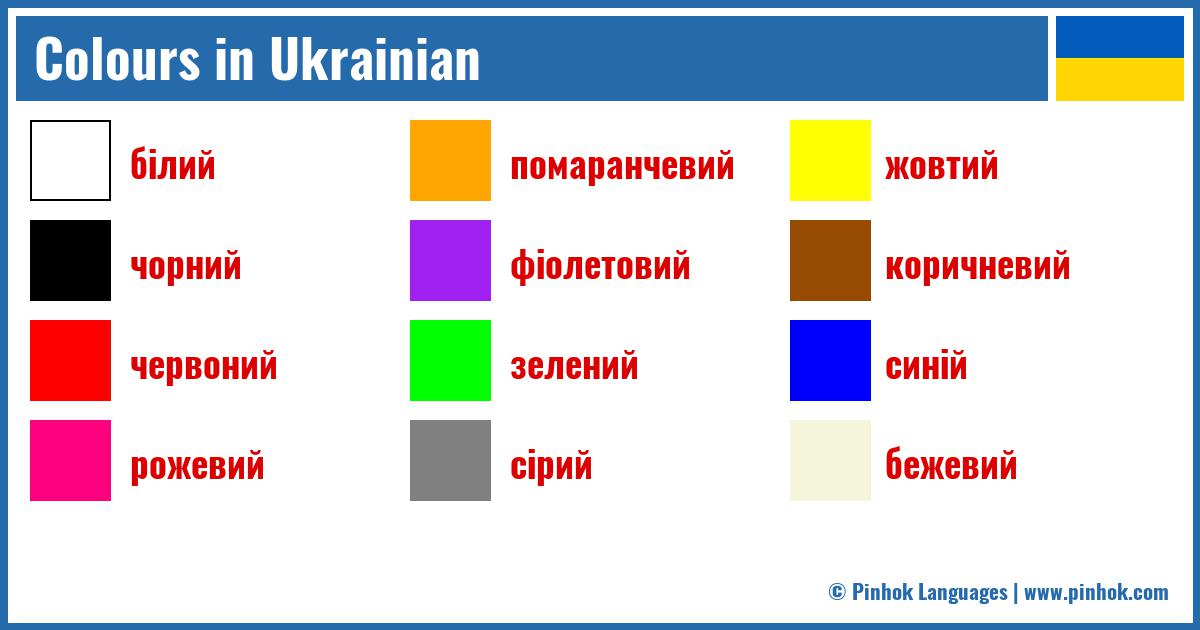 Colours in Ukrainian