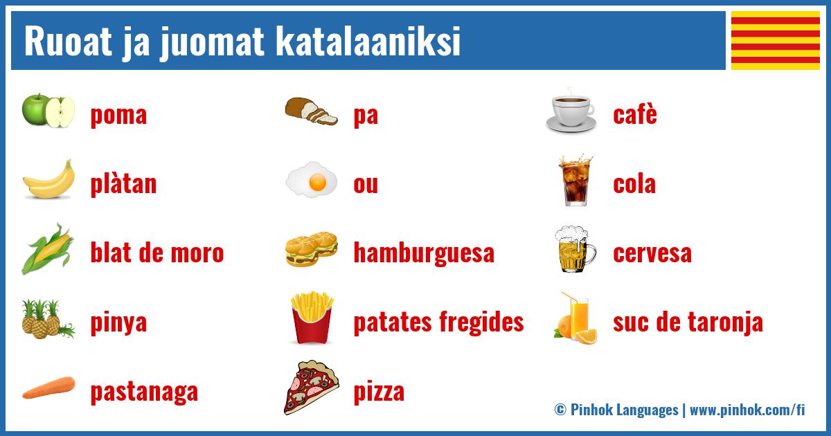 Ruoat ja juomat katalaaniksi