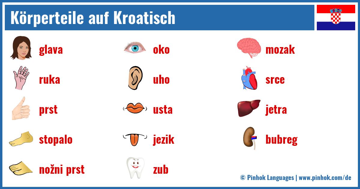 Körperteile auf Kroatisch