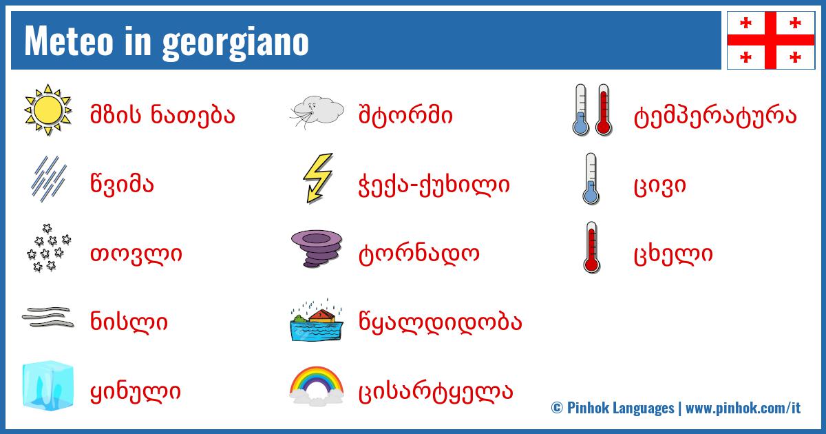 Meteo in georgiano