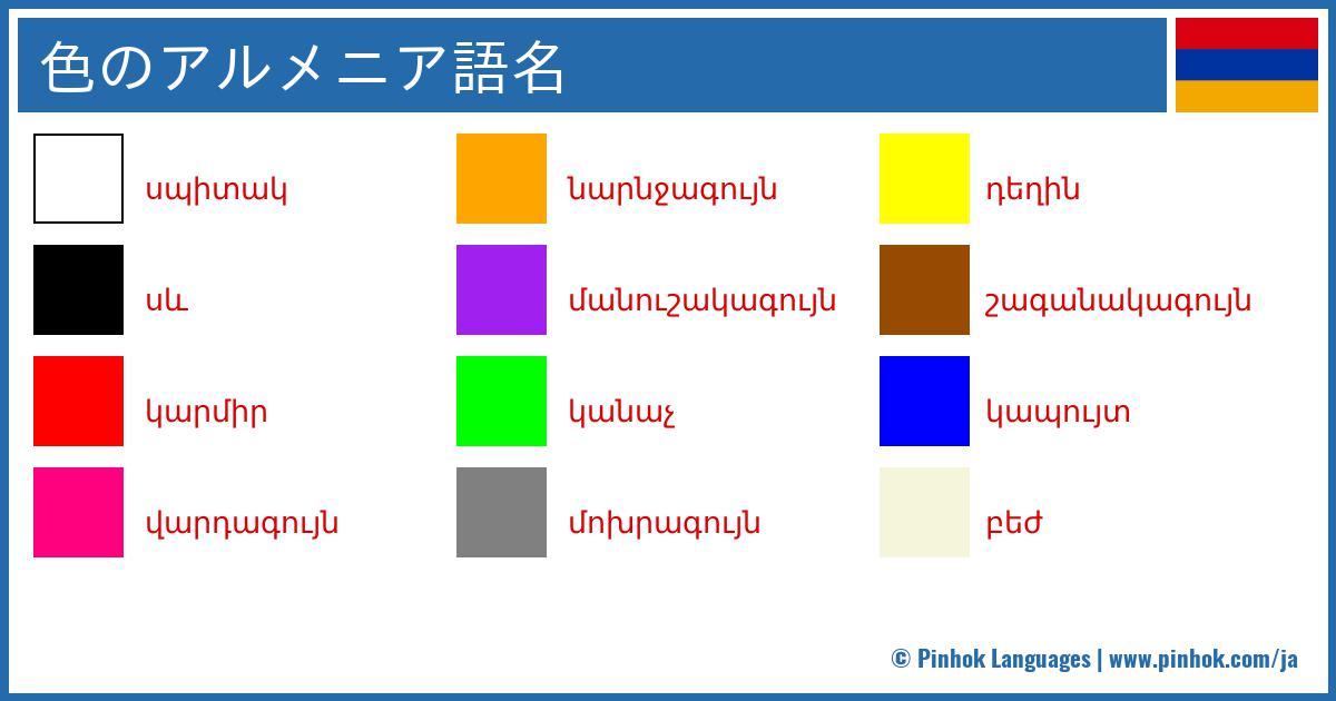 色のアルメニア語名