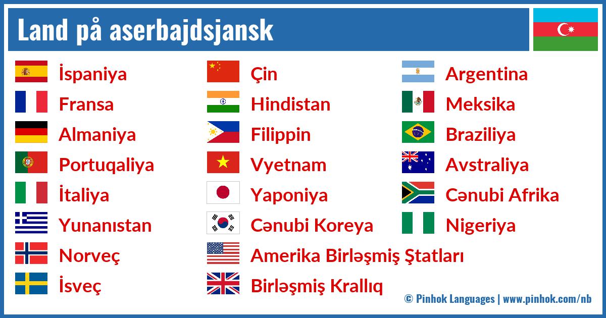 Land på aserbajdsjansk