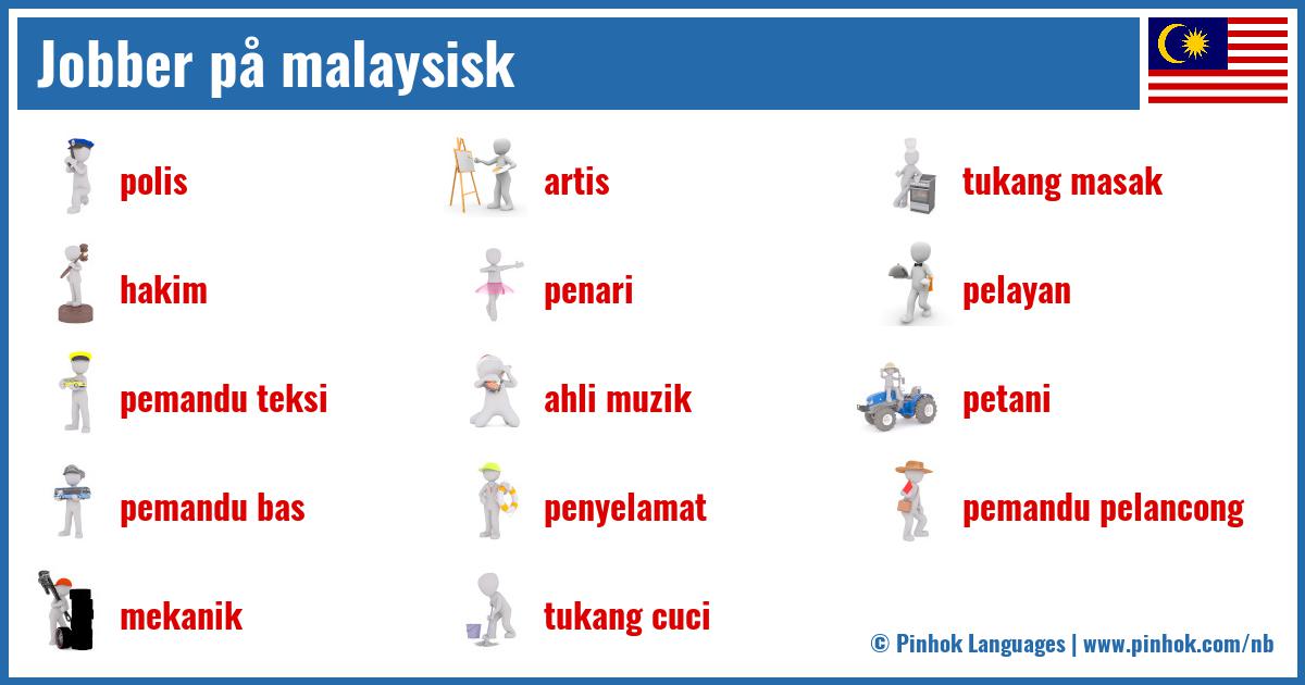 Jobber på malaysisk