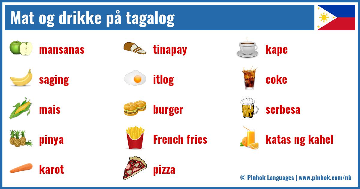 Mat og drikke på tagalog