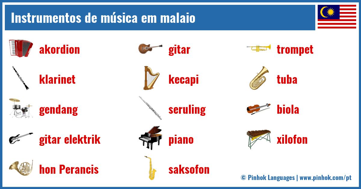 Instrumentos de música em malaio